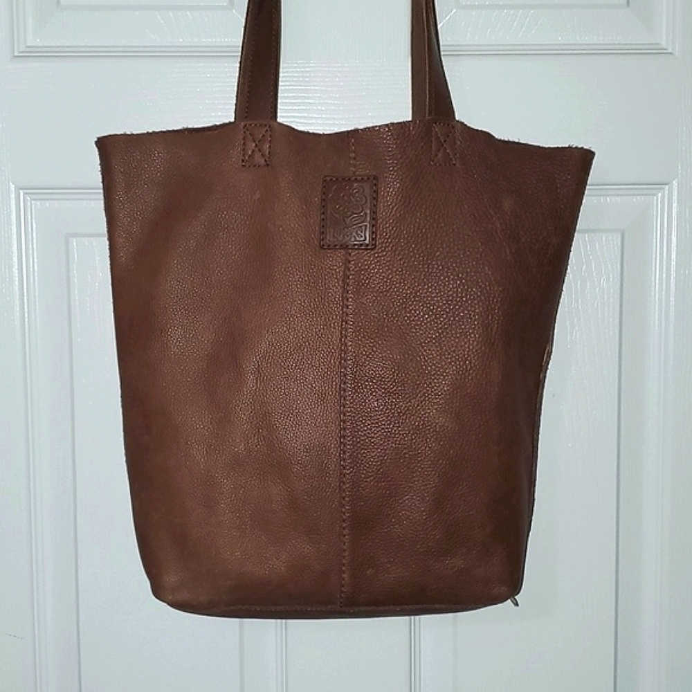 Lucky Brand Leather Tote Bag - Picture 2 of 16